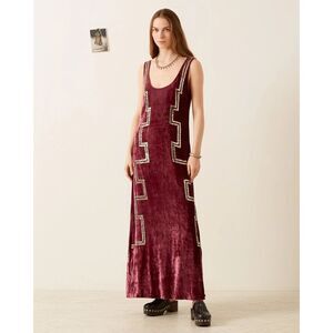 Alix of Bohemia Adele Plum Velvet Dress Size Small